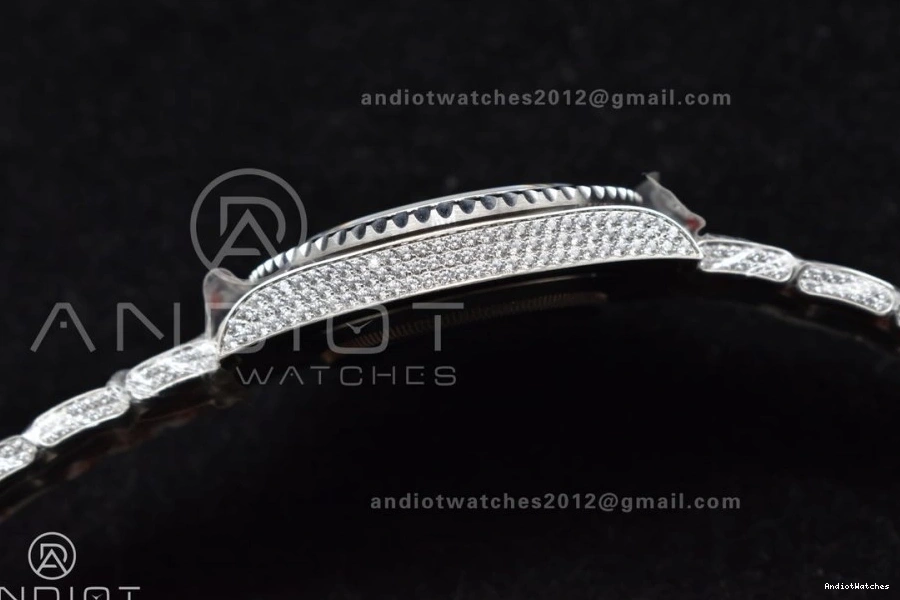 Full Bracelet Diamond 849 Diamonds On 40mm AMGF Sleek Best VR On Dial Edition SS GMT 1007